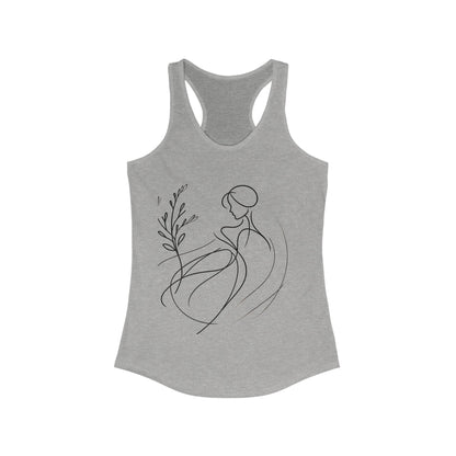 Elegant Floral Racerback Tank | Women’s Summer Top, Fitness Apparel, Casual Wear, Gift for Her, Yoga Shirt