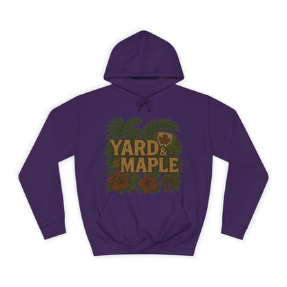Cozy Unisex College Hoodie - Yard & Maple, Casual Wear, Student Gift, Outdoor Activity Sweater, Fall Fashion