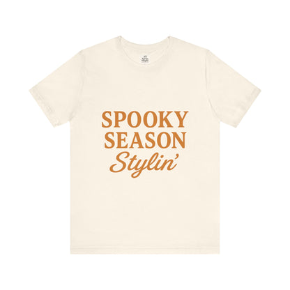 Spooky Season Stylin' Unisex Tee, Halloween Shirt, Autumn Apparel, Fall Outfit, Party Wear, Casual Top