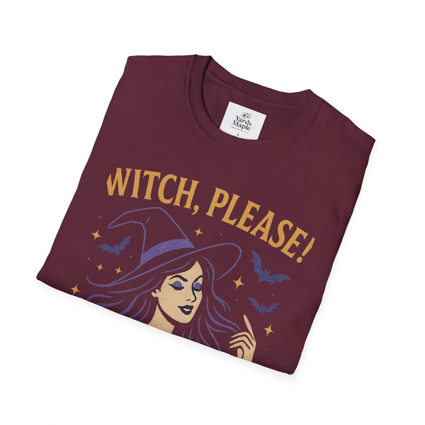 Witch Please Glam T-Shirt, Halloween Costume, Celestial T-Shirt, Gift for Her, Witchy Vibes, Boho Tee, Spooky Season Wear