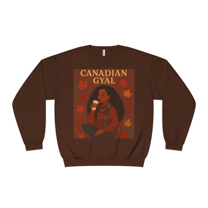 Canadian Gyal Sweatshirt, Cozy Fall Crewneck, Canada Pride Apparel, Autumn Casual Wear, Unisex Gift for Her