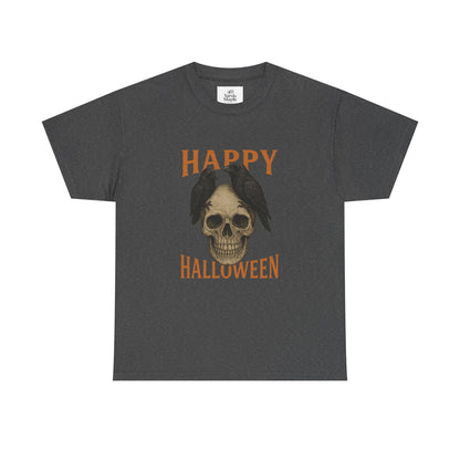Halloween Skull Unisex Cotton Tee, Spooky T-Shirt, October Fashion, Costume Party Wear, Fall Celebration Shirt