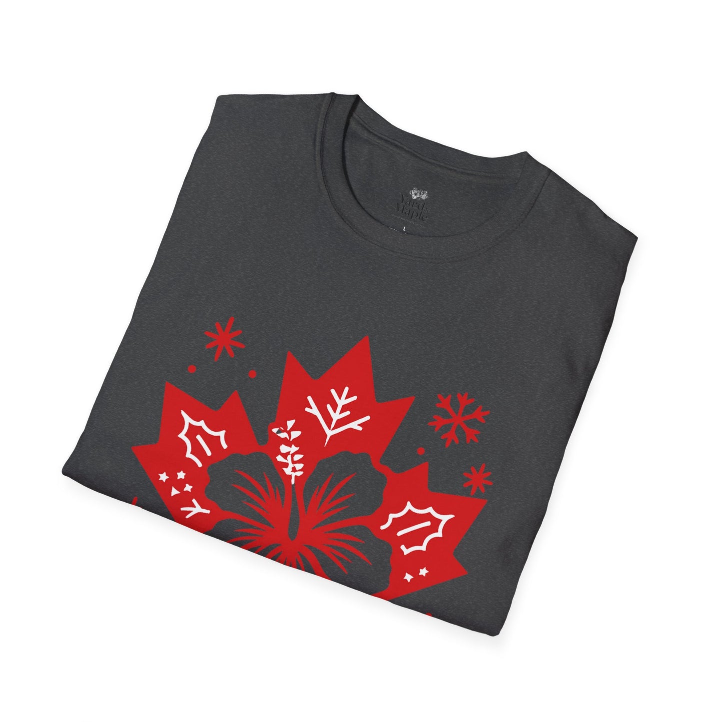 Maple Hibiscus T-Shirt — Canadian Floral Holiday Tee
