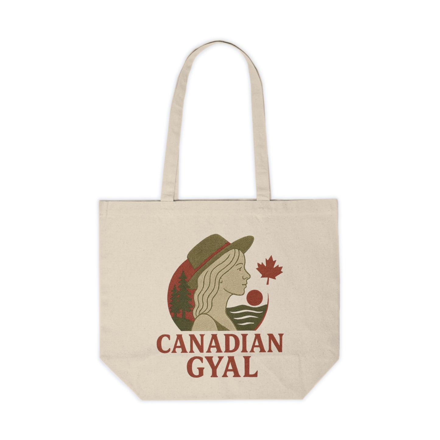 Canadian Gyal Canvas Shopping Tote, Eco-Friendly Bag, Reusable Grocery Tote, Canada Inspired Gift, Cute Travel Tote