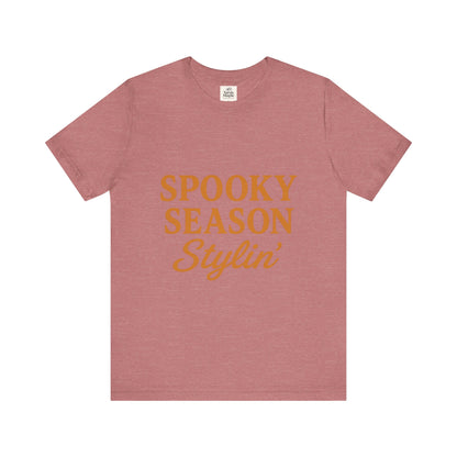 Spooky Season Stylin' Unisex Tee, Halloween Shirt, Autumn Apparel, Fall Outfit, Party Wear, Casual Top
