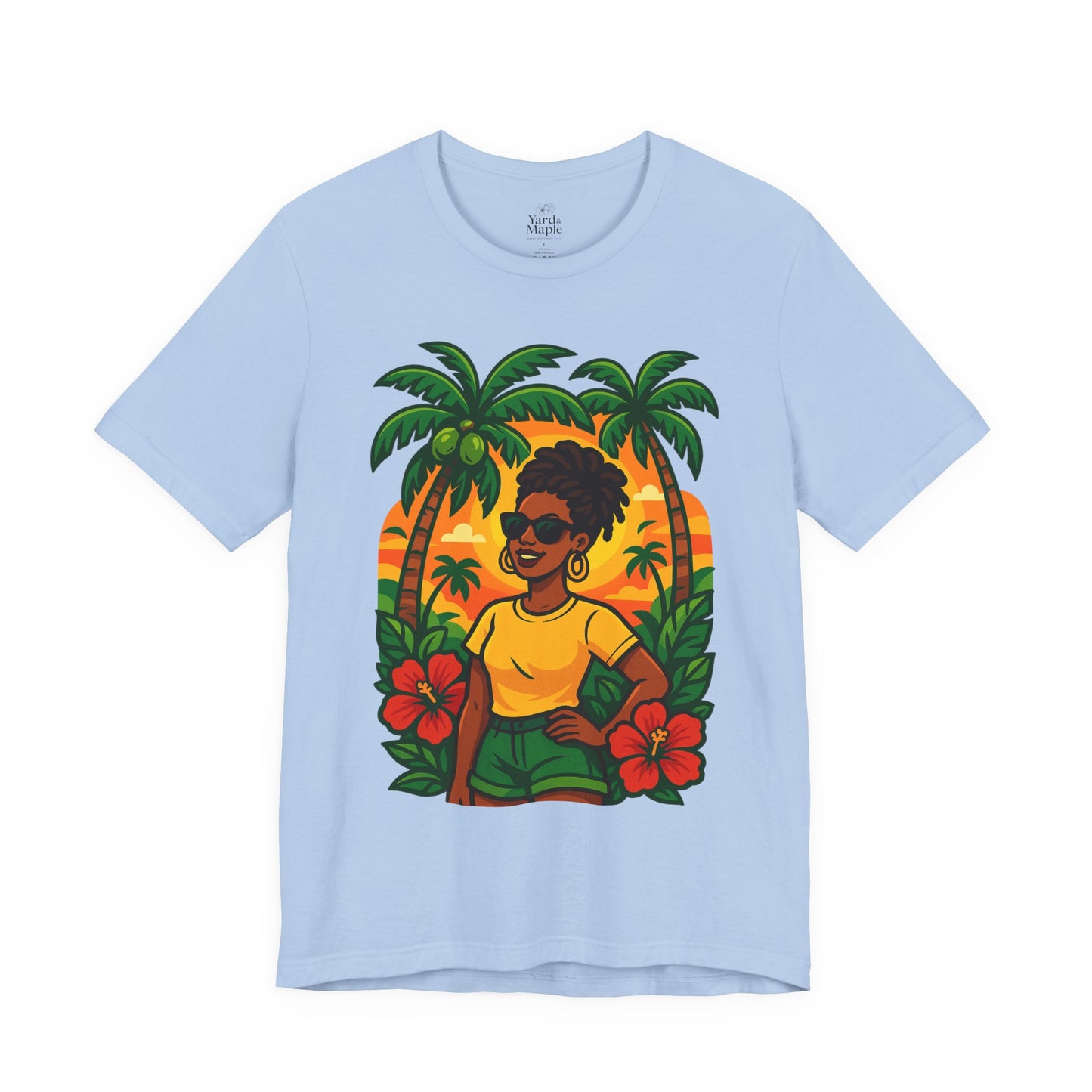 Tropical Sunset Tee - Beach Vibes, Summer Fashion, Vacation Apparel, Gift for Her, Cute Graphic Shirt
