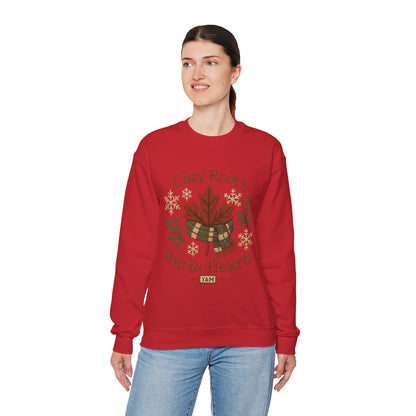 Cozy Roots Crewneck Sweatshirt: Warm Hearts Gift, Fall Fashion, Winter Apparel, Unisex Sweatshirt, Holiday Sweater