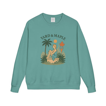 Yard & Maple Crewneck Sweatshirt, Cozy Sweatshirt, Unisex Apparel, Casual Wear, Summer Vibes, Gift for Him or Her