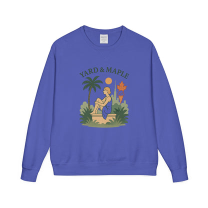 Yard & Maple Crewneck Sweatshirt, Cozy Sweatshirt, Unisex Apparel, Casual Wear, Summer Vibes, Gift for Him or Her