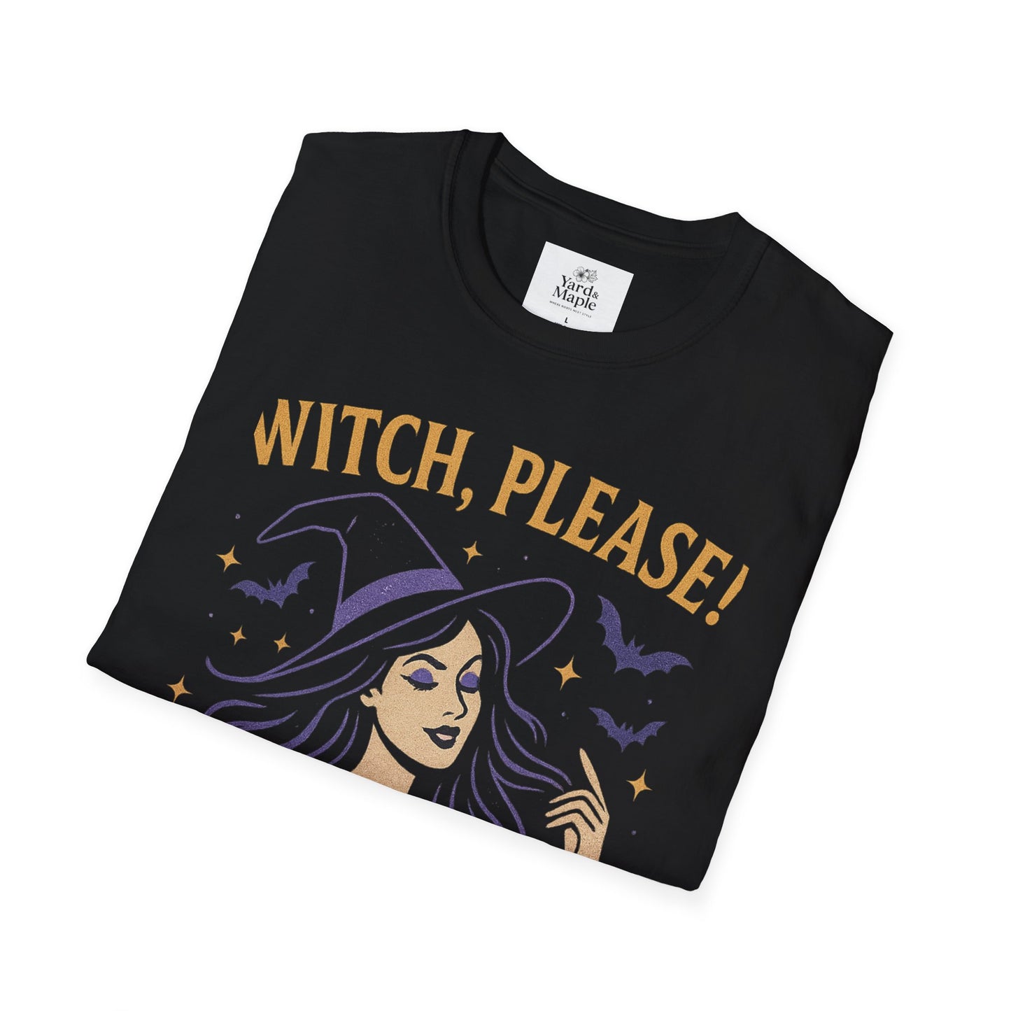 Witch Please Glam T-Shirt, Halloween Costume, Celestial T-Shirt, Gift for Her, Witchy Vibes, Boho Tee, Spooky Season Wear