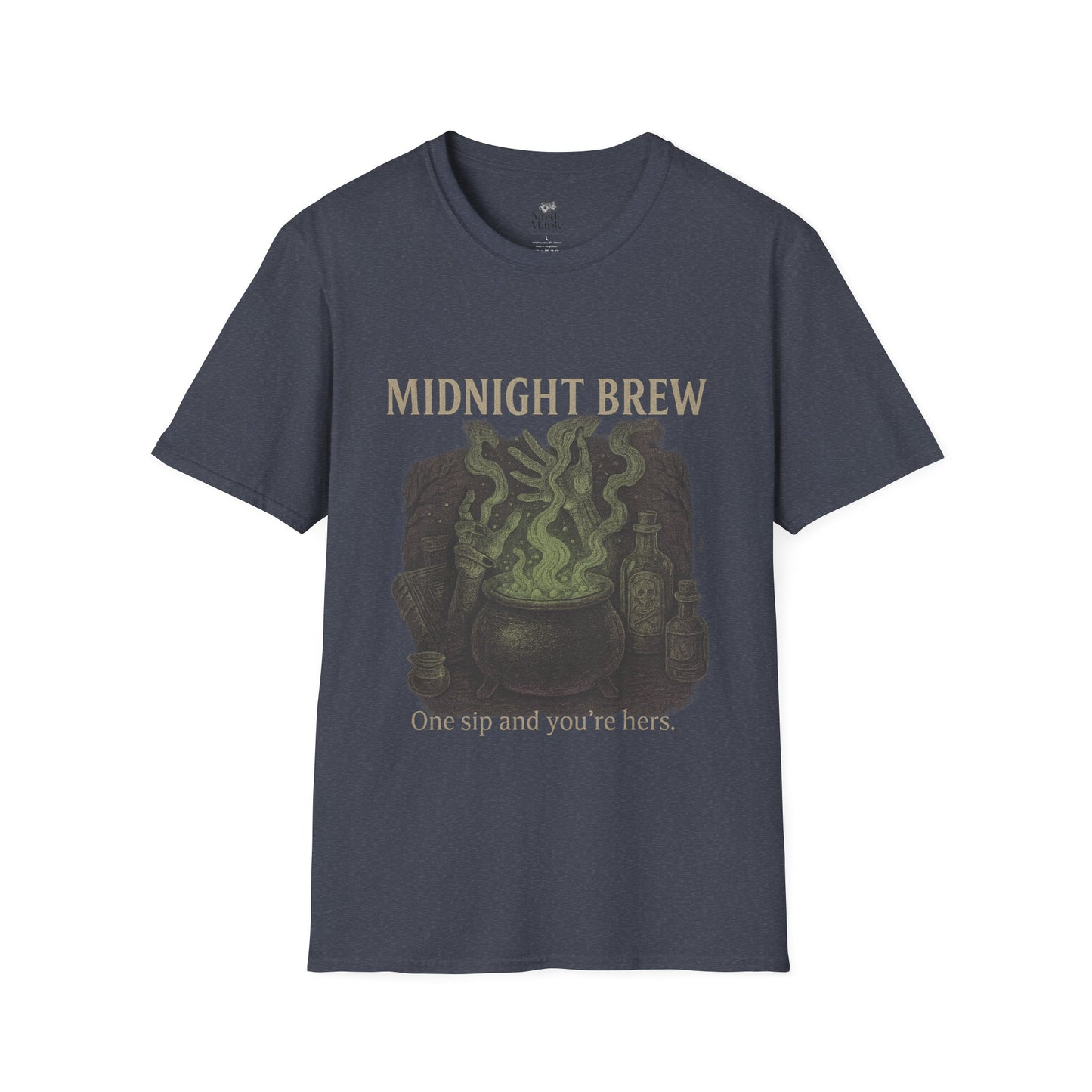 Midnight Brew Unisex T-Shirt, Witchy Tee, Halloween Apparel, Casual Wear, Fun Gift, Cozy Essentials