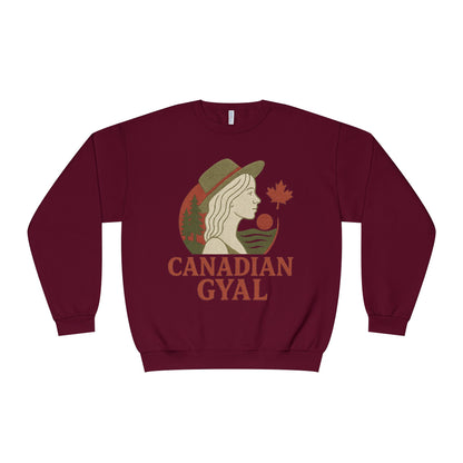 Canadian Gyal Sweatshirt, Cozy Crewneck for Fall, Perfect Gift for Canadians, Great for Thanksgiving, Casual Wear