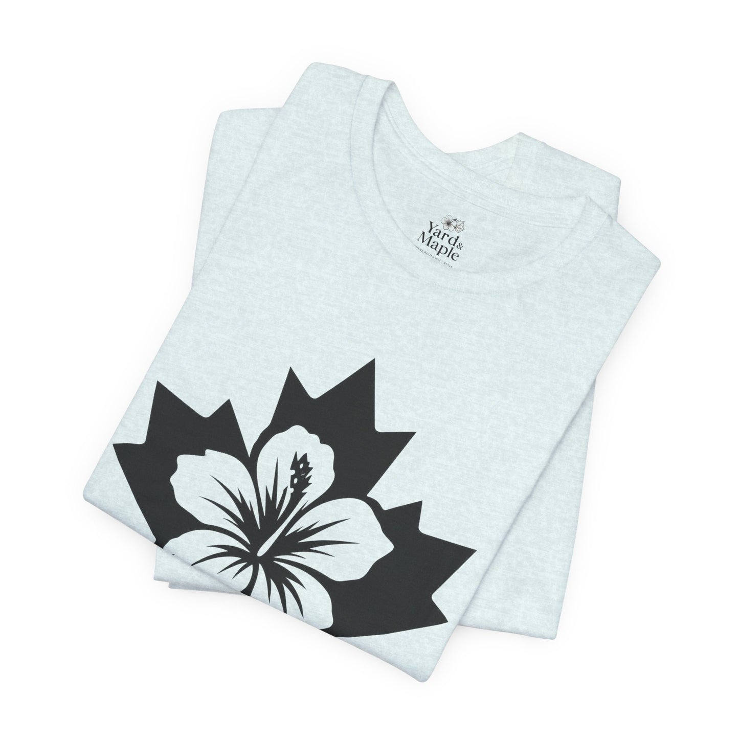 Maple Leaf Hibiscus Tee – Canadian Tropical Floral T-Shirt