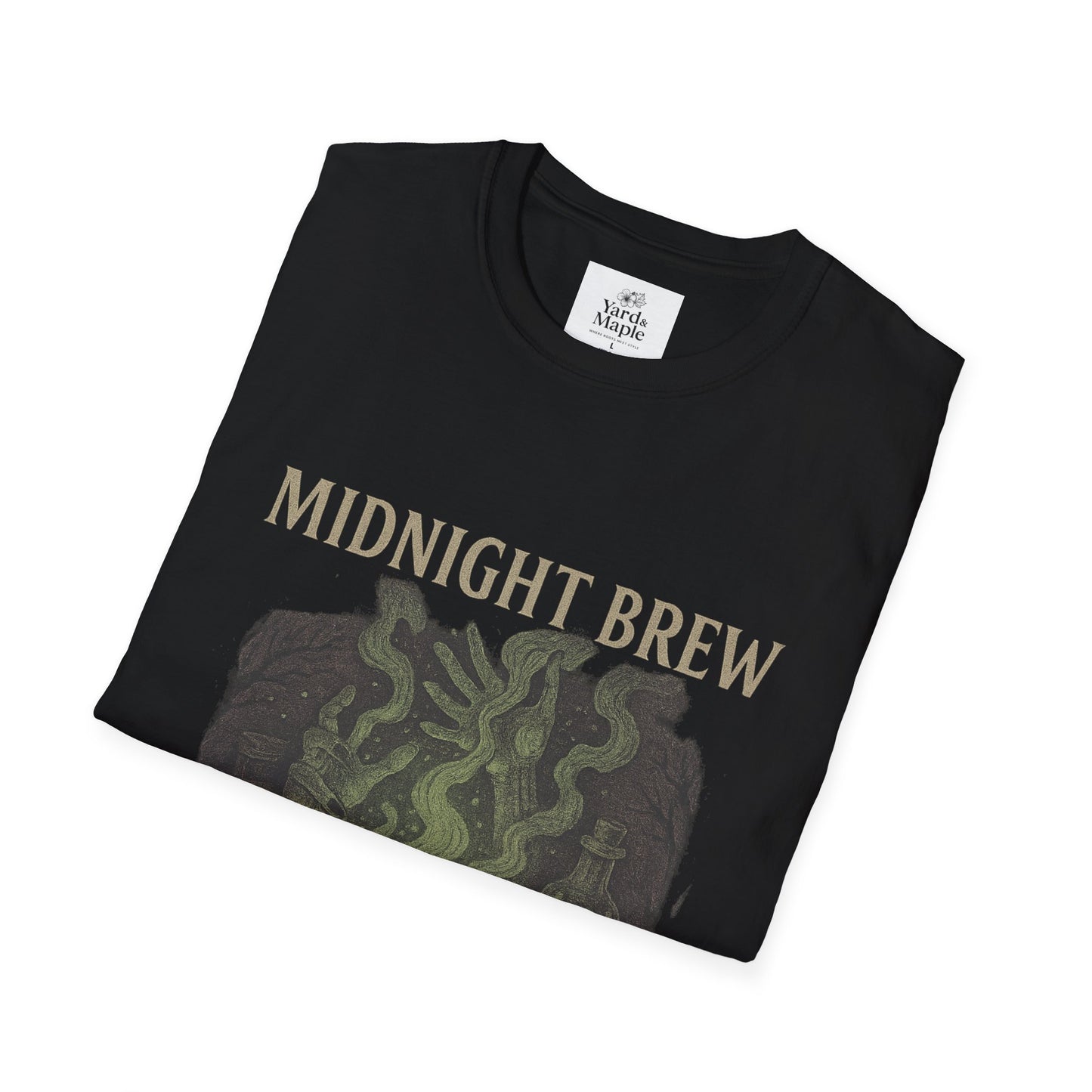 Midnight Brew Unisex T-Shirt, Witchy Tee, Halloween Apparel, Casual Wear, Fun Gift, Cozy Essentials