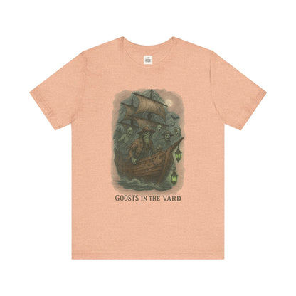Haunted Ship Short Sleeve Tee - Spooky Halloween T-Shirt, Ghosts in the Yard Design, Unisex Shirt, Perfect for Trick or Treat, Ghost [...]