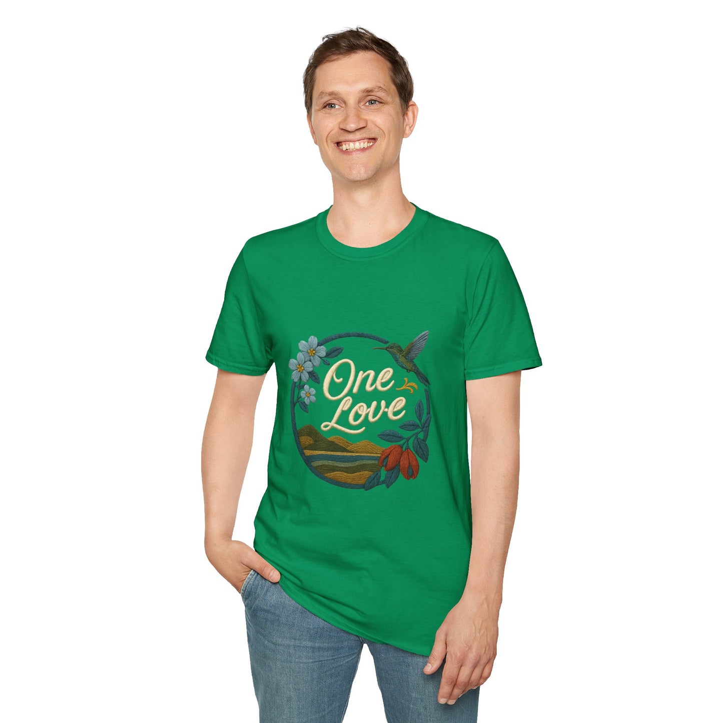 One Love Nature-Inspired T-Shirt, Unisex Tee, Stylish Apparel, Eco-Friendly Gift, Summer Fashion, Inspirational T-Shirt