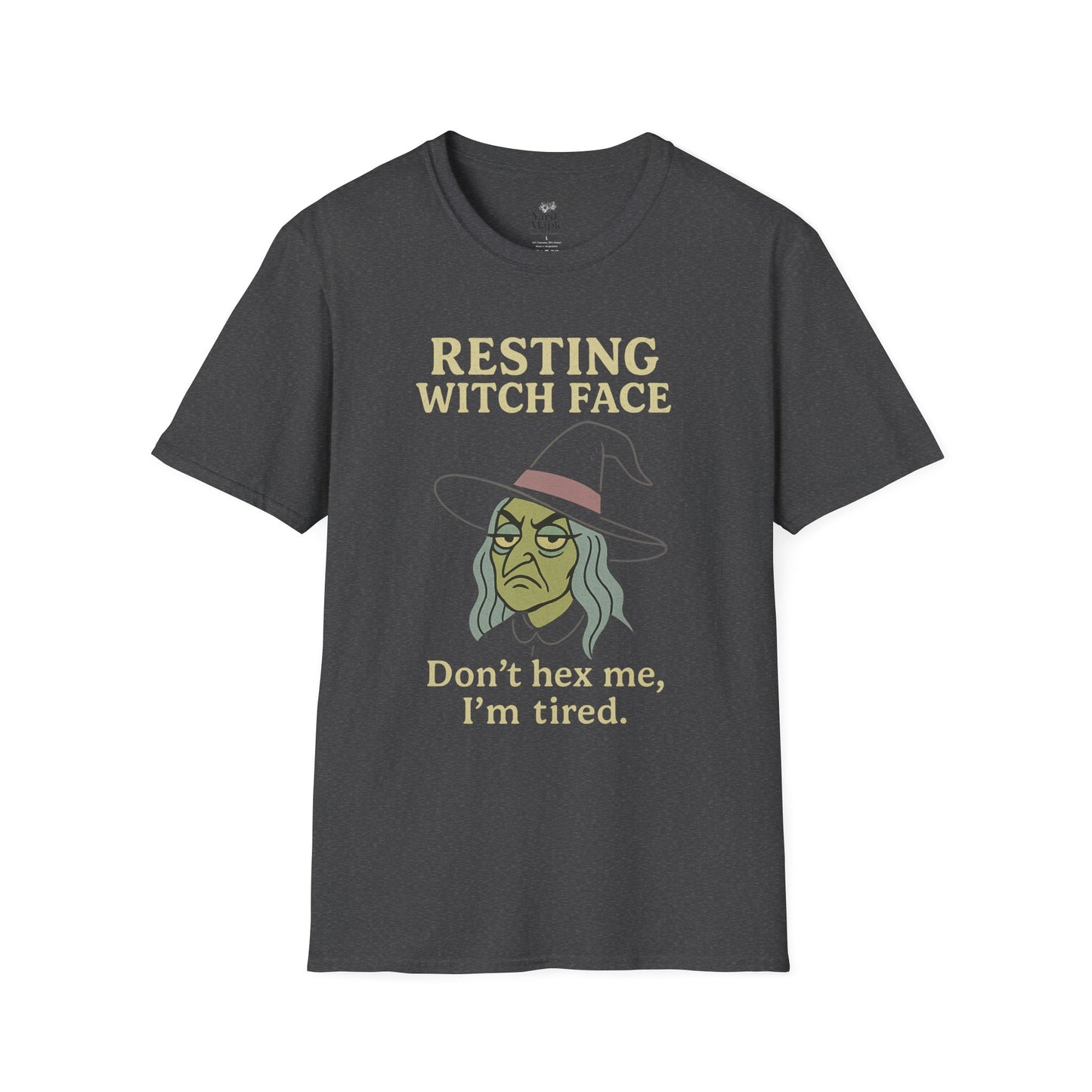Resting Witch Face Unisex T-Shirt, Halloween Tee, Funny Witch Shirt, Gift for Her, Cute Casual Top, Spooky Season Apparel
