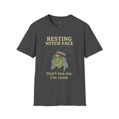 Resting Witch Face Unisex T-Shirt, Halloween Tee, Funny Witch Shirt, Gift for Her, Cute Casual Top, Spooky Season Apparel