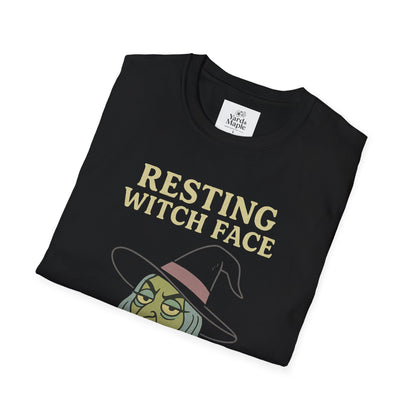 Resting Witch Face Unisex T-Shirt, Halloween Tee, Funny Witch Shirt, Gift for Her, Cute Casual Top, Spooky Season Apparel