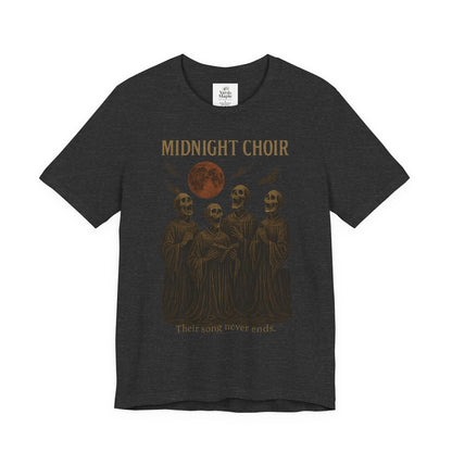 Gothic Band Tee, Perfect for Concerts, Halloween, Music Lovers, Midnight Choir Graphic Tee, Casual Wear, Unique Gift