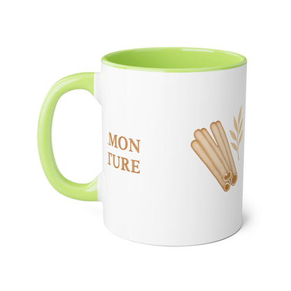 Cinnamon & Culture Accent Mug, Cozy Coffee Cup, 11oz Gift for Tea Lovers, Kitchen Decor, Warm Drink Mug, Unique Beverageware