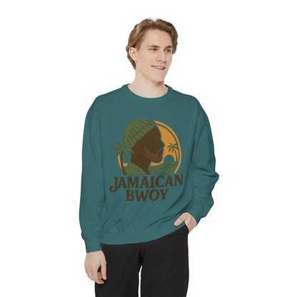 Jamaican Bwoy Sweatshirt, Cozy Unisex Pullover, Streetwear Style, Perfect Gift for Reggae Lovers, Summer Vibes Apparel, Gift for Him/Her