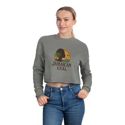 Jamaican Gyal Women's Cropped Sweatshirt | Trendy Spring Style, Perfect for Beach Days, Travel, or Casual Outfits, Gift for Friends