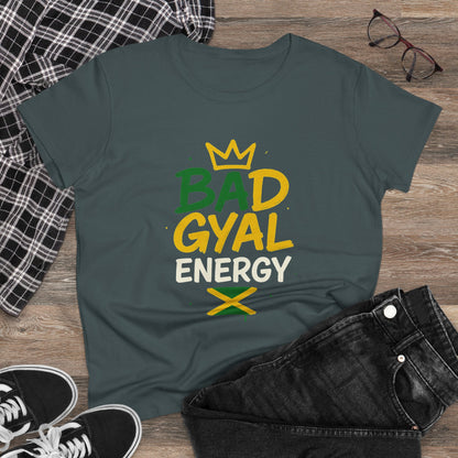 Jamaican Bad Gyal Energy Tee, Women's Graphic T-Shirt, Casual Summer Top, Festival Outfit, Unique Gift for Her