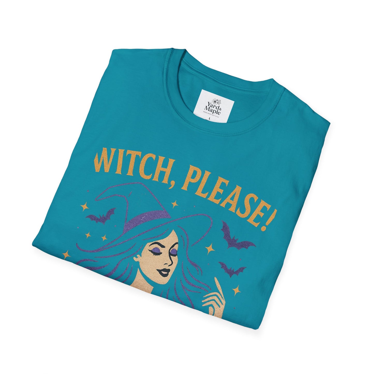 Witch Please Glam T-Shirt, Halloween Costume, Celestial T-Shirt, Gift for Her, Witchy Vibes, Boho Tee, Spooky Season Wear