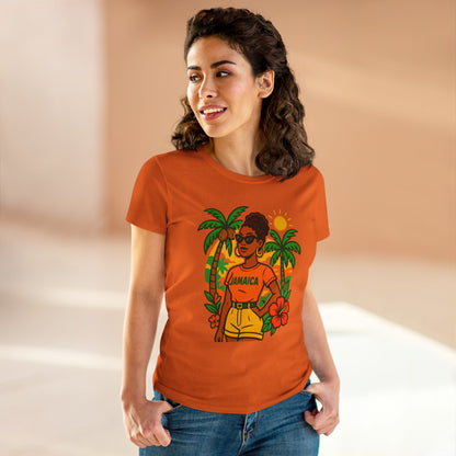 Tropical Vibes Tee, Jamaica Graphic Shirt, Summer Fashion, Vacation Wear, Beach Outfit, Gift for Her