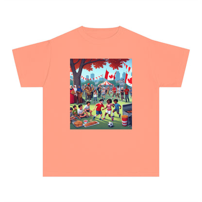 Youth Canada Day Tee - Celebrate with Pride, Summer T-Shirt, Red Tee for Kids, Canada Day Celebration, Fun Youth Apparel