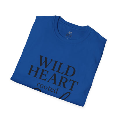 Wild Heart Unisex Softstyle T-Shirt | Inspirational Tee, Gift for Nature Lovers, Casual Wear, Birthday Gift, Boho Style