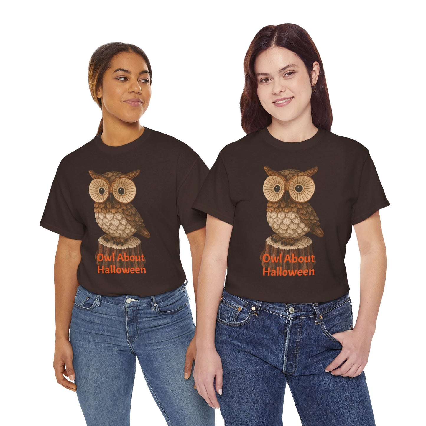 Halloween Owl Tee, Perfect for Fall Celebrations, Unisex Cotton Shirt, Cute Gift for Owl Lovers, Halloween Party Apparel, Fun Autumn Wear