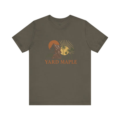 Yard Maple Graphic Tee, Casual Summer Shirt, Nature Lover Gift, Eco-Friendly Apparel, Beach Vibes Tee, Unique Unisex Apparel