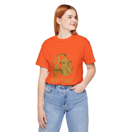 Spooky Ghost 'Boo Tingz' Tee for Halloween Fun