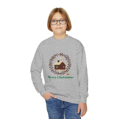 Christmas Youth Crewneck Sweatshirt, Holiday Gift, Cozy Winter Sweater, Festive Christmas Apparel, Toddler Sweatshirt