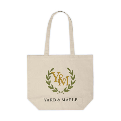 Stylish Canvas Shopping Tote with Y&M Wreath Design, Eco-Friendly Market Bag, Perfect Gift for Nature Lovers, Reusable Grocery Tote, [...]