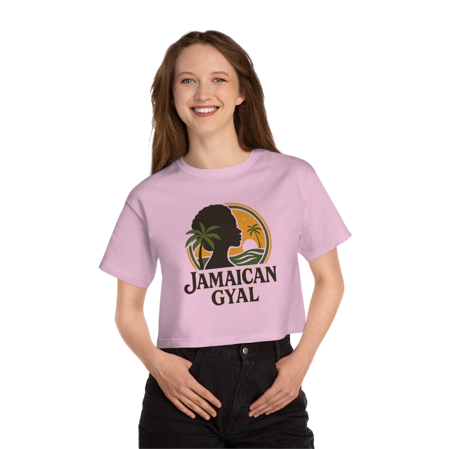 Cropped T-Shirt - Jamaican Gyal Graphic Tee, Summer Fashion, Gift Idea