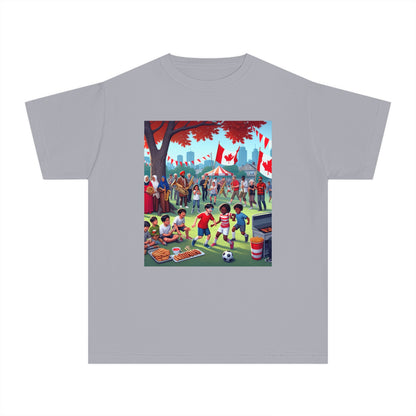 Youth Canada Day Tee - Celebrate with Pride, Summer T-Shirt, Red Tee for Kids, Canada Day Celebration, Fun Youth Apparel