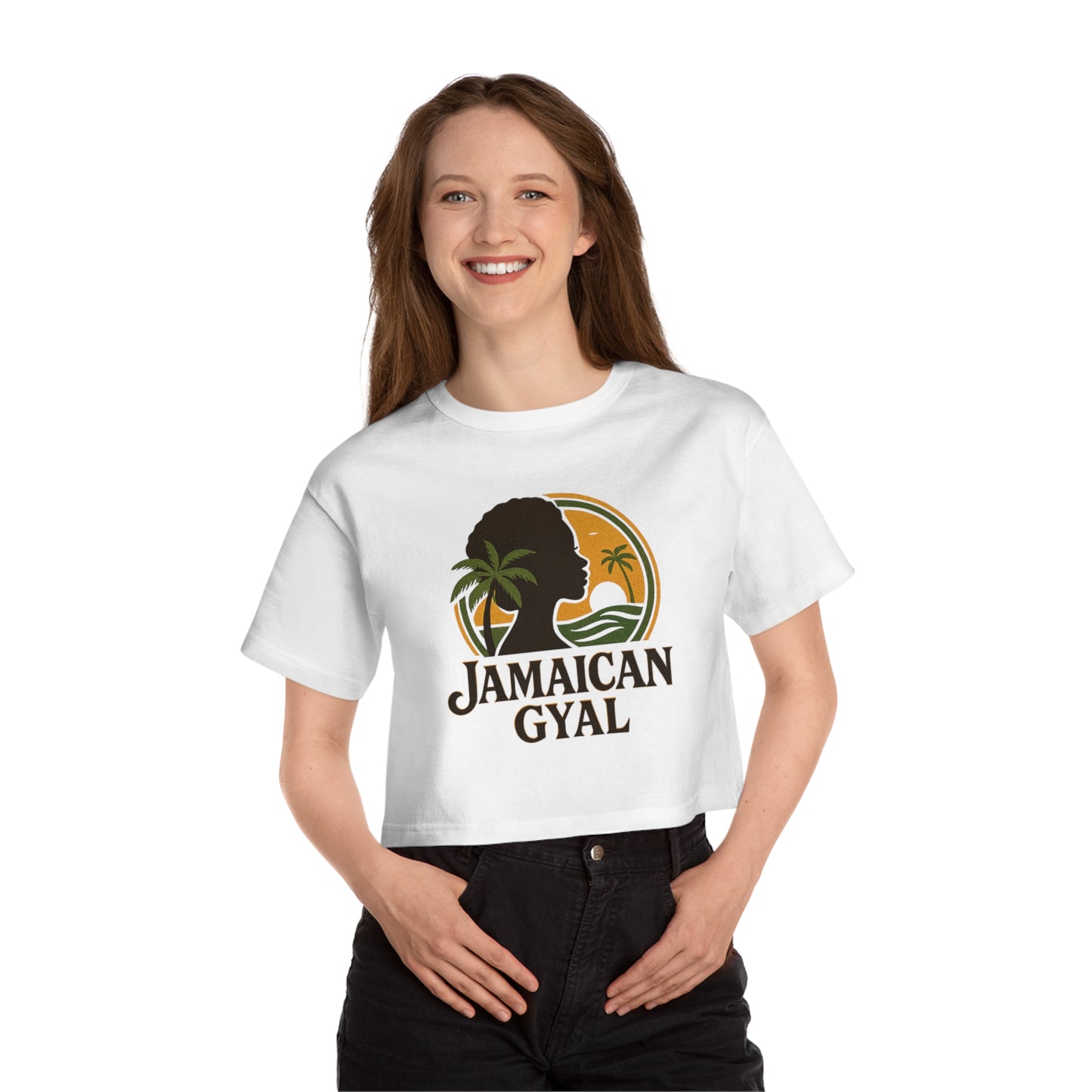 Cropped T-Shirt - Jamaican Gyal Graphic Tee, Summer Fashion, Gift Idea
