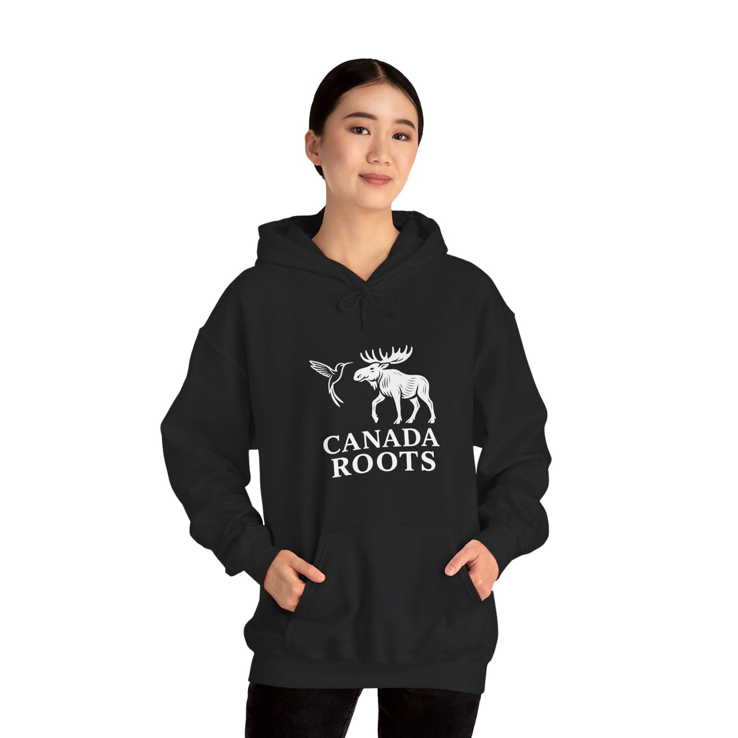 Canada Roots Moose Hoodie — Canadian Nature & Pride Pullover