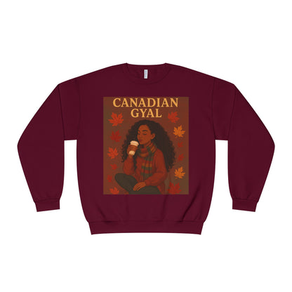 Canadian Gyal Sweatshirt, Cozy Fall Crewneck, Canada Pride Apparel, Autumn Casual Wear, Unisex Gift for Her