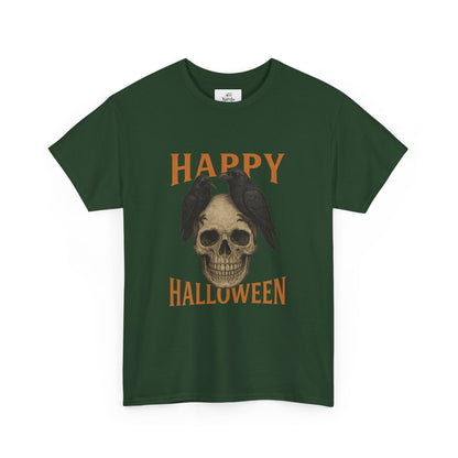 Halloween Skull Unisex Cotton Tee, Spooky T-Shirt, October Fashion, Costume Party Wear, Fall Celebration Shirt