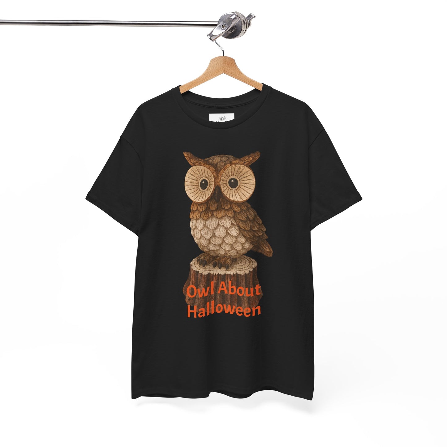Halloween Owl Tee, Perfect for Fall Celebrations, Unisex Cotton Shirt, Cute Gift for Owl Lovers, Halloween Party Apparel, Fun Autumn Wear