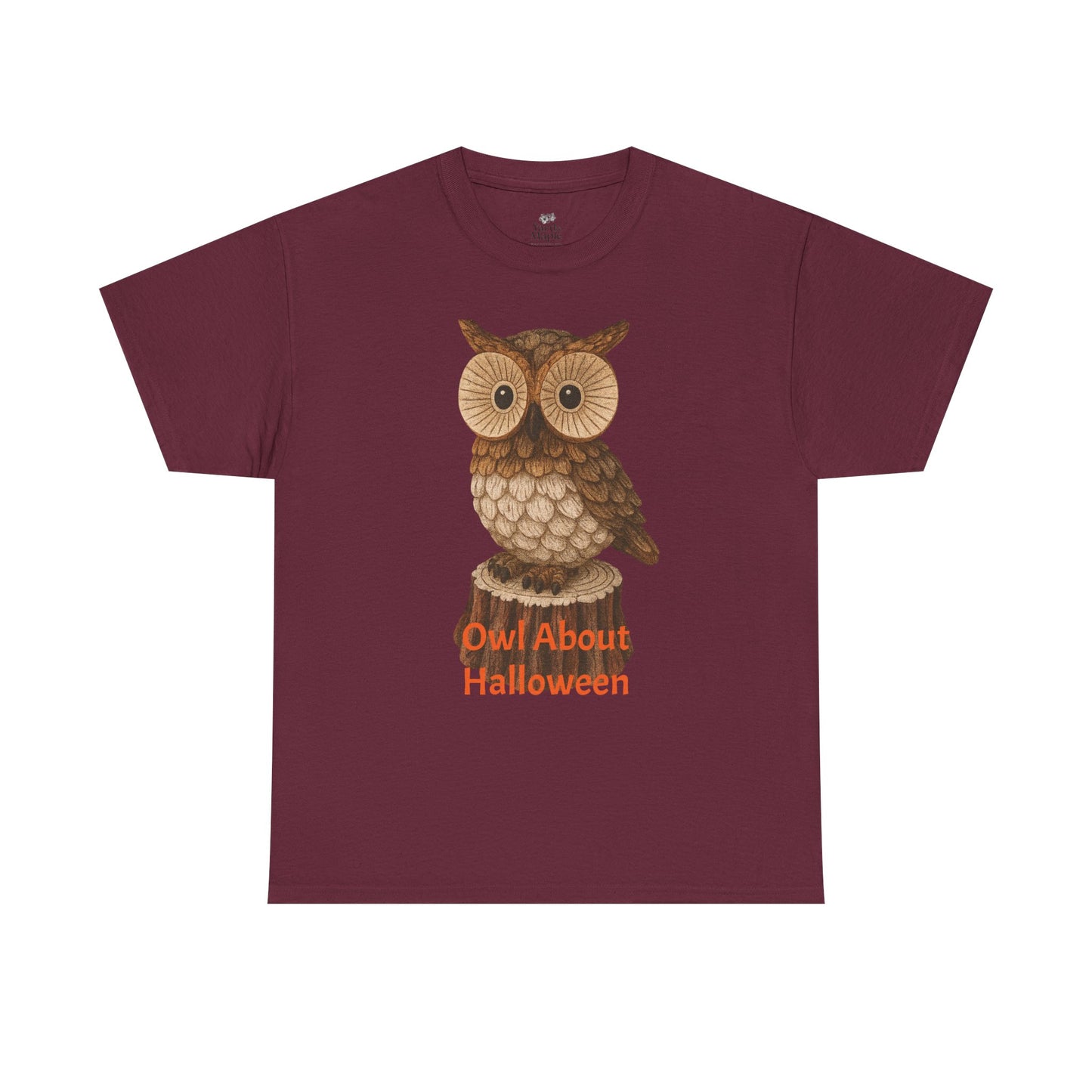 Halloween Owl Tee, Perfect for Fall Celebrations, Unisex Cotton Shirt, Cute Gift for Owl Lovers, Halloween Party Apparel, Fun Autumn Wear