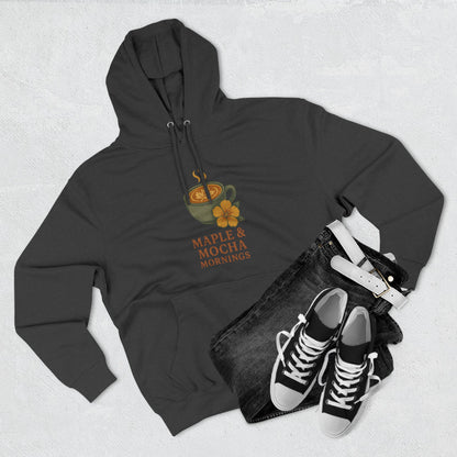 Cozy Maple & Mocha Fleece Hoodie, Perfect for Mornings, Autumn Fashion, Casualwear, Gift for Coffee Lovers