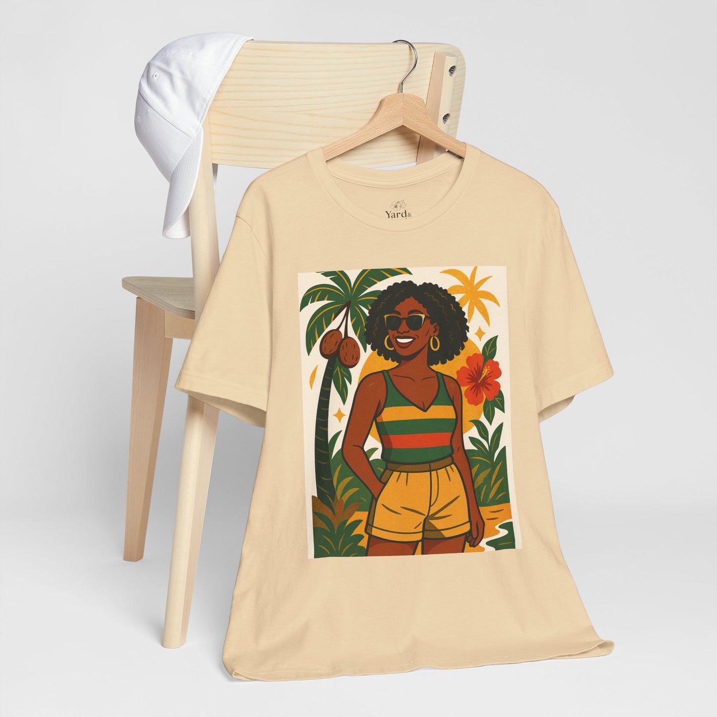 Tropical Graphic Tee for Summer Vibes, Beach Wear, Vacation Style, Graphic T-Shirt for Women, Summer Gift, Casual Outfit