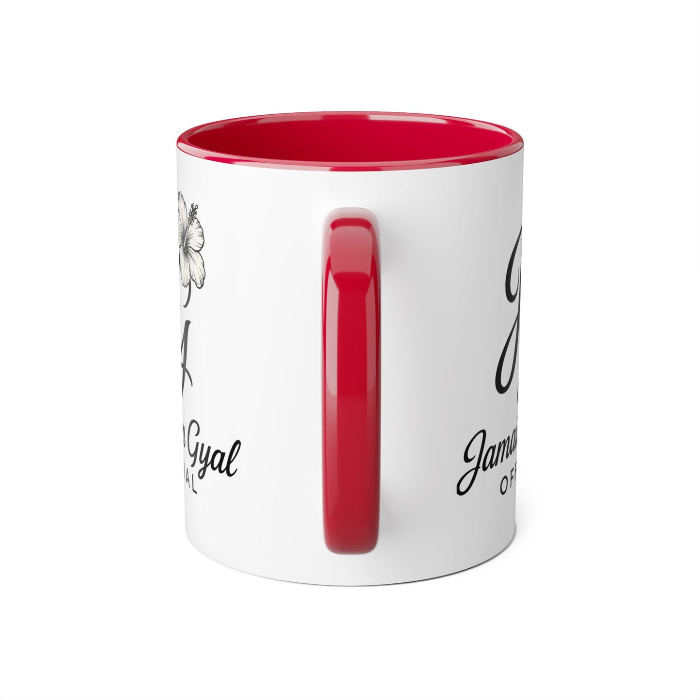 Jamaican Gyal Accent Mug, 11oz Coffee Cup, Floral Design, Gift for Her, Caribbean Culture, Tea Mug, Unique Drinkware