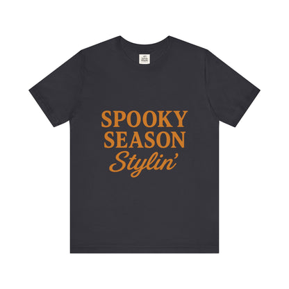 Spooky Season Stylin' Unisex Tee, Halloween Shirt, Autumn Apparel, Fall Outfit, Party Wear, Casual Top