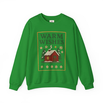 Cozy Warm Wishes Sweatshirt, Holiday Sweatshirt, Winter Fashion, Family Gathering, Gift for Her, Comfortable Crewneck